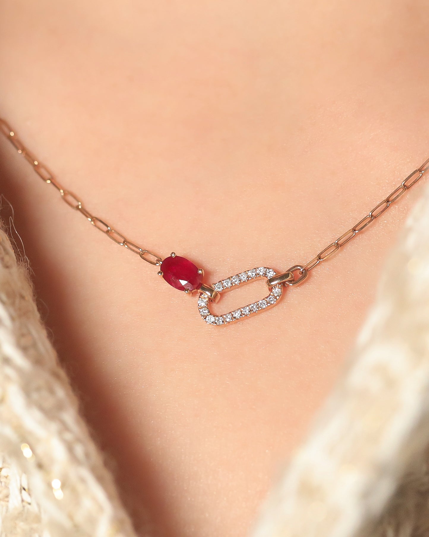 Lea Paperclip Necklace