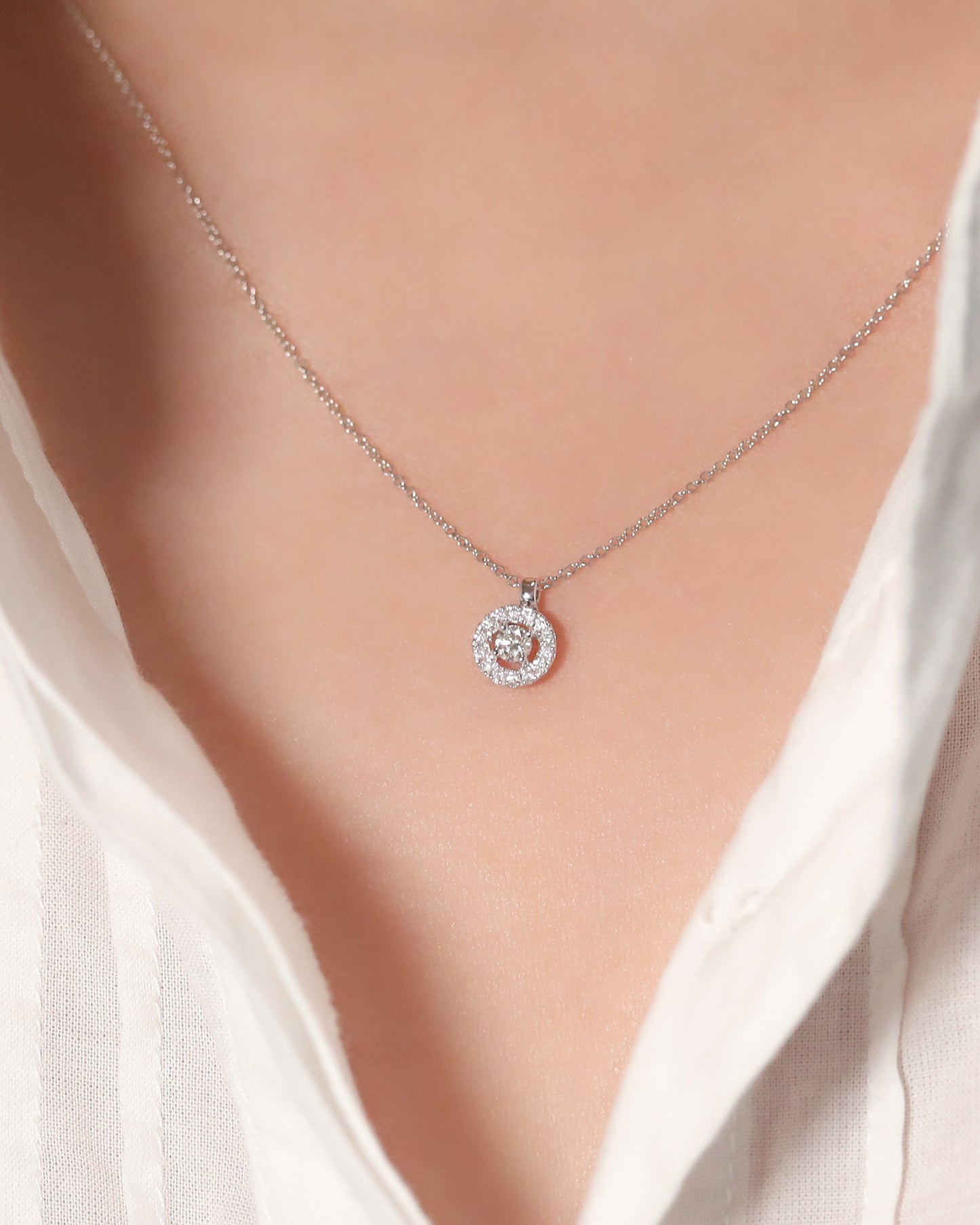Mya Round Diamond Necklace
