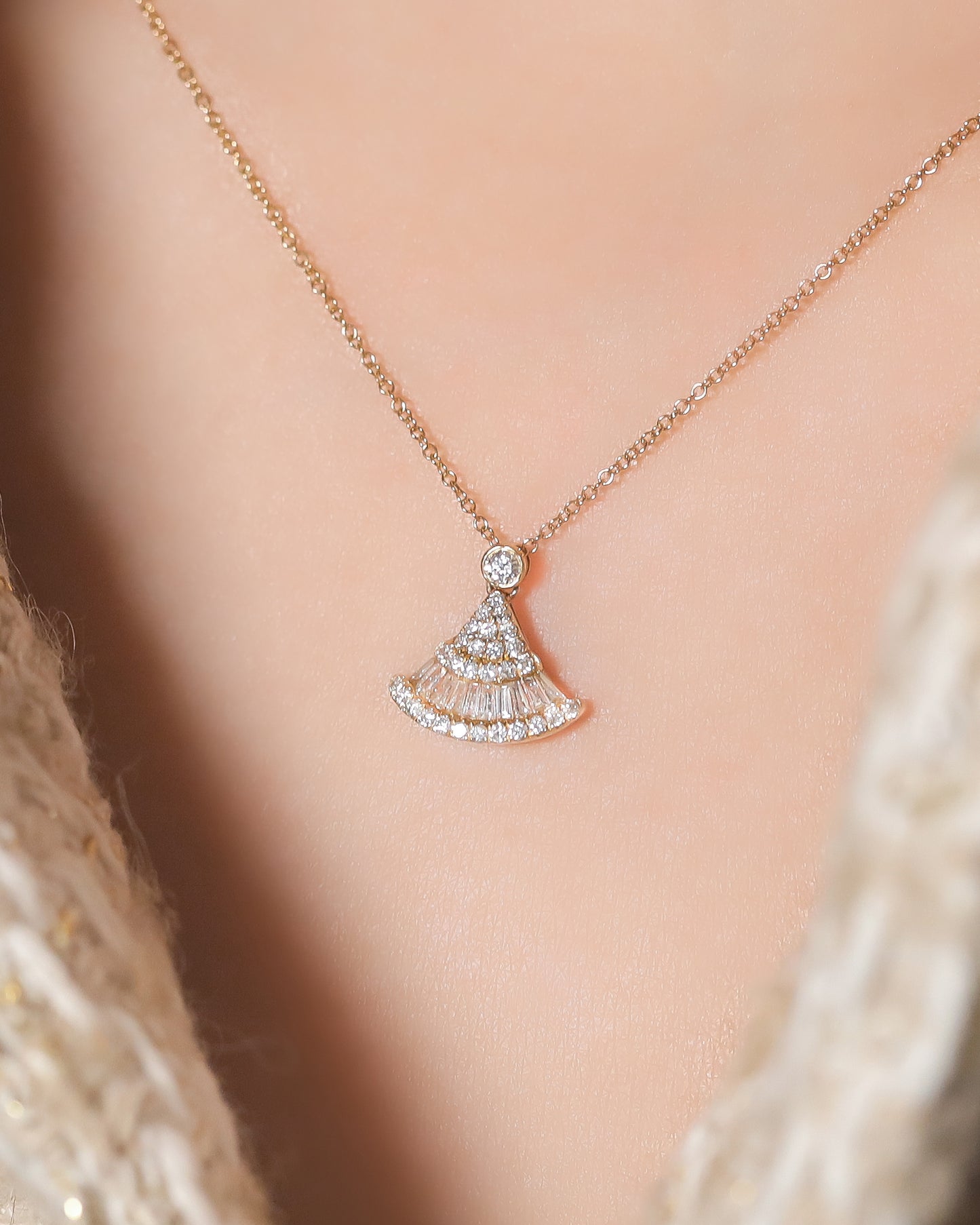 Lue Fan Diamond Necklace