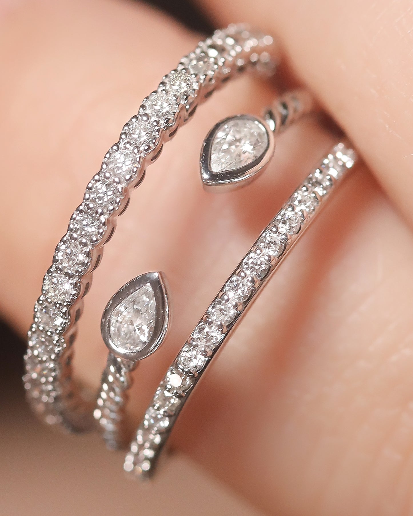 Ola Pear Diamond Ring