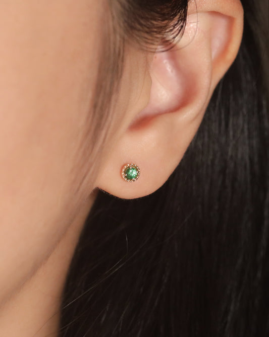 【Effortless Chic】Sofia Tsavorite Diamod Piercing