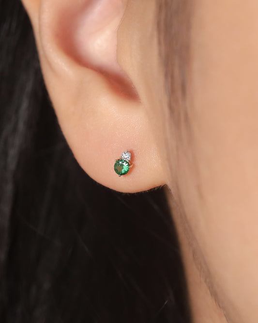 【Effortless Chic】Sonia Tsavorite Diamod Piercing