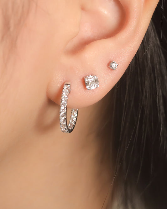 【Effortless Chic】Solitaire Diamod Piercing