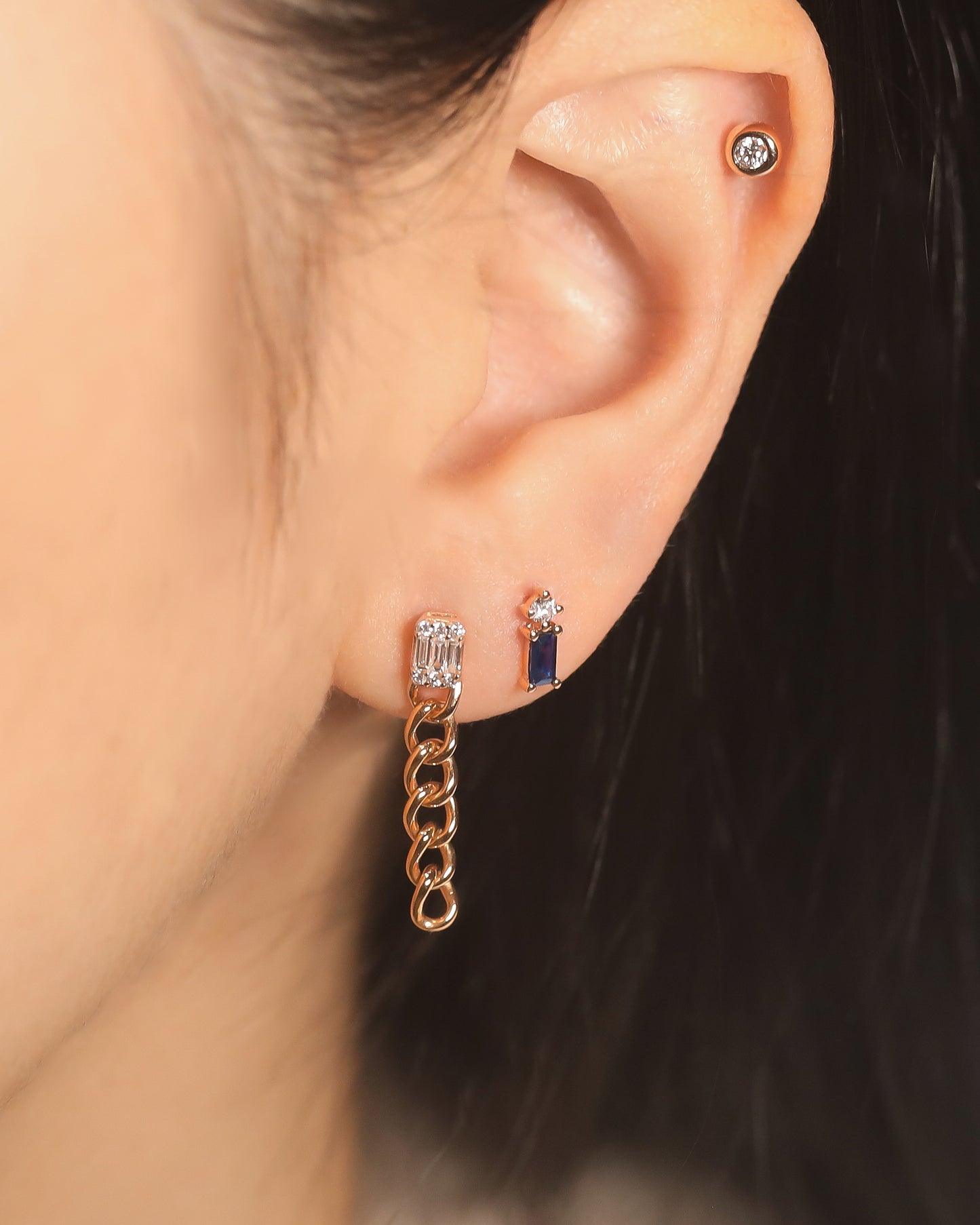 【Effortless Chic】Quinn Blue Sapphire Piercing