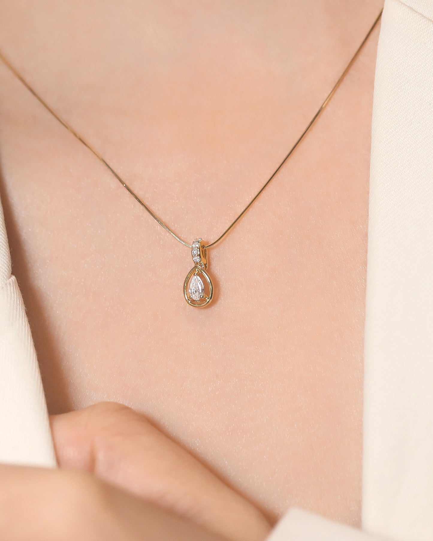 【Effortless Chic】Solitaire Diamond Pandant