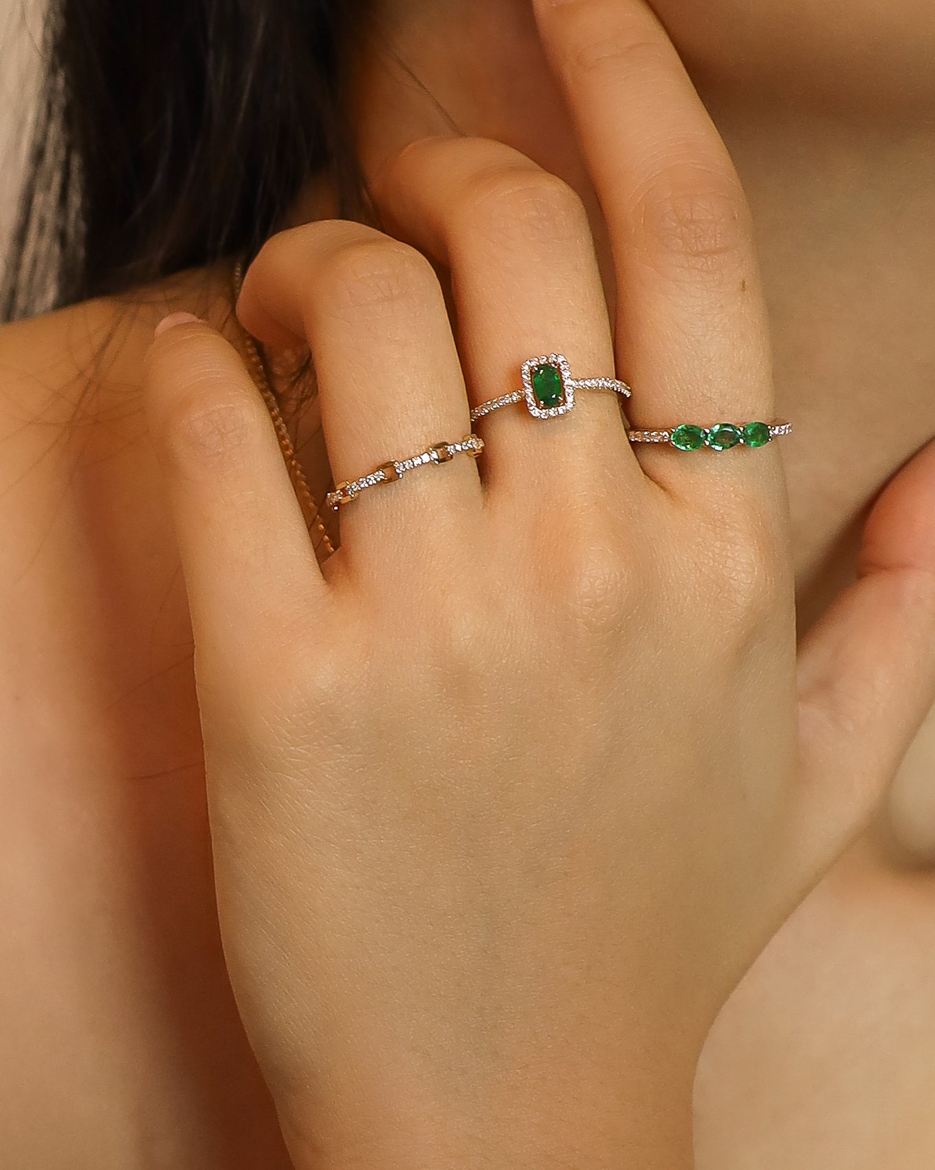Day Oval Gems Ring