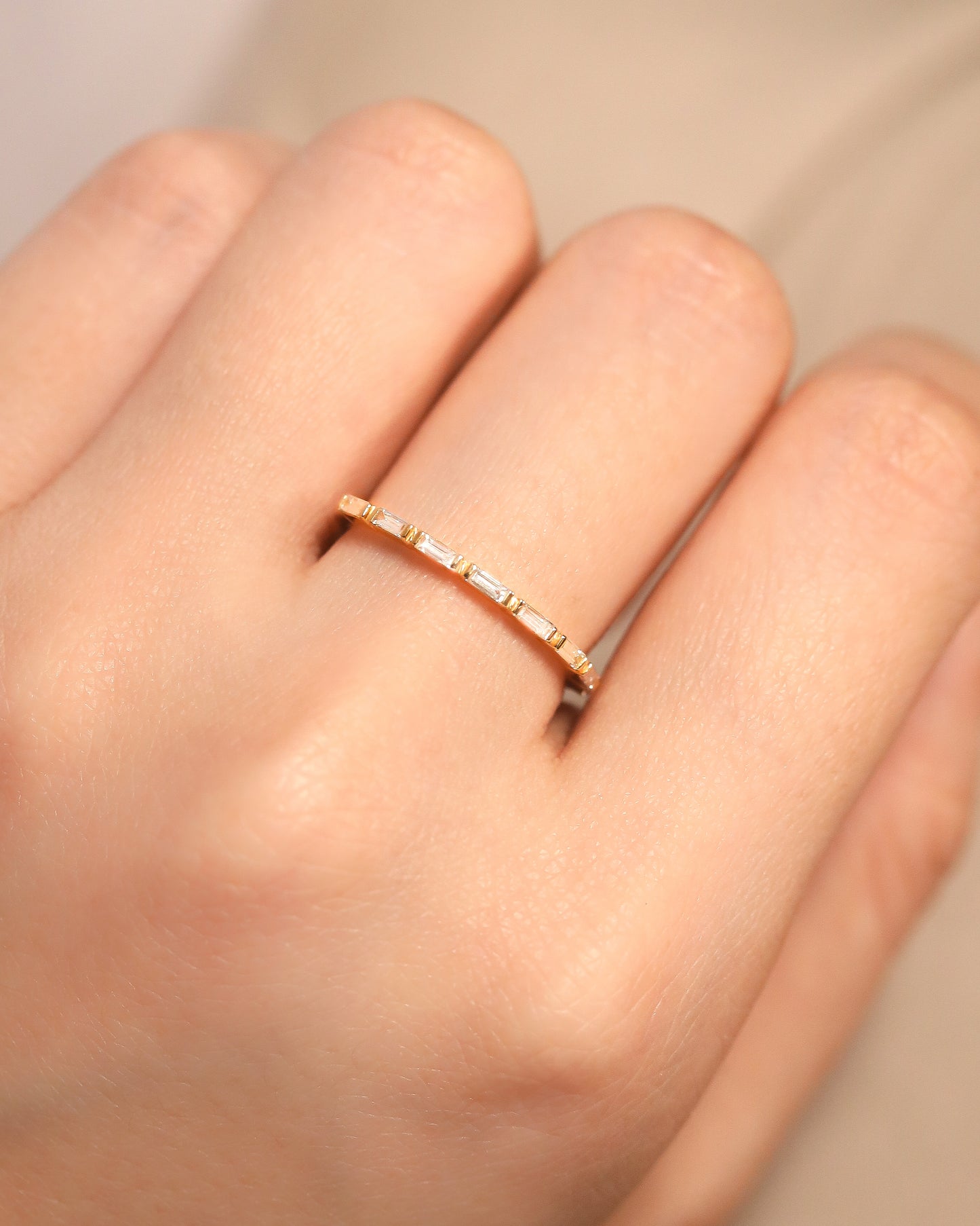 Dax Baguette Diamond Stacking Ring