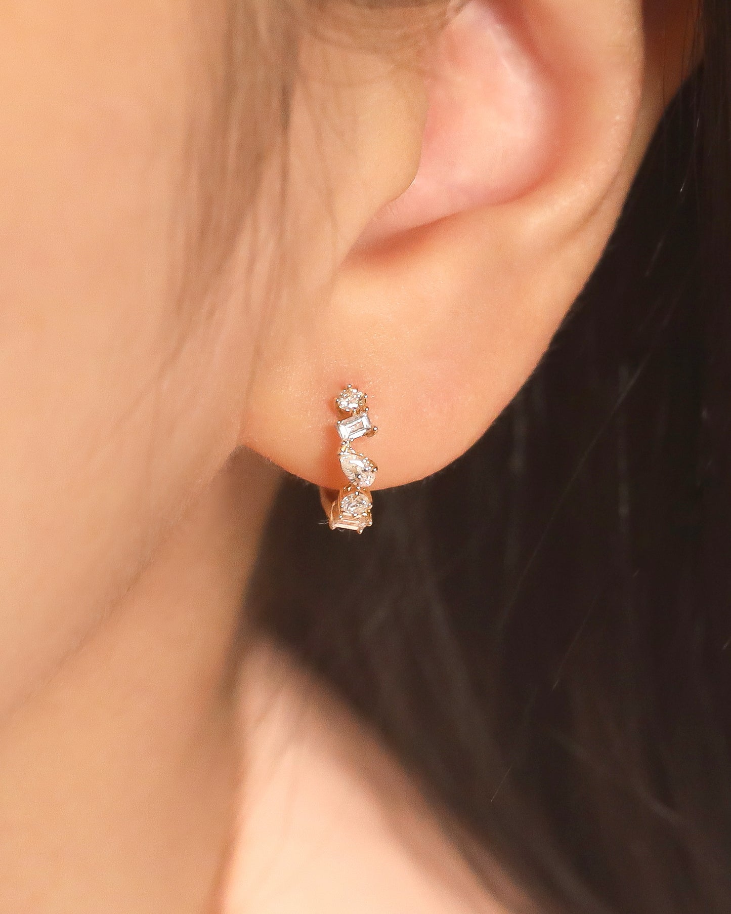 Miley Diamond Huggie Earring