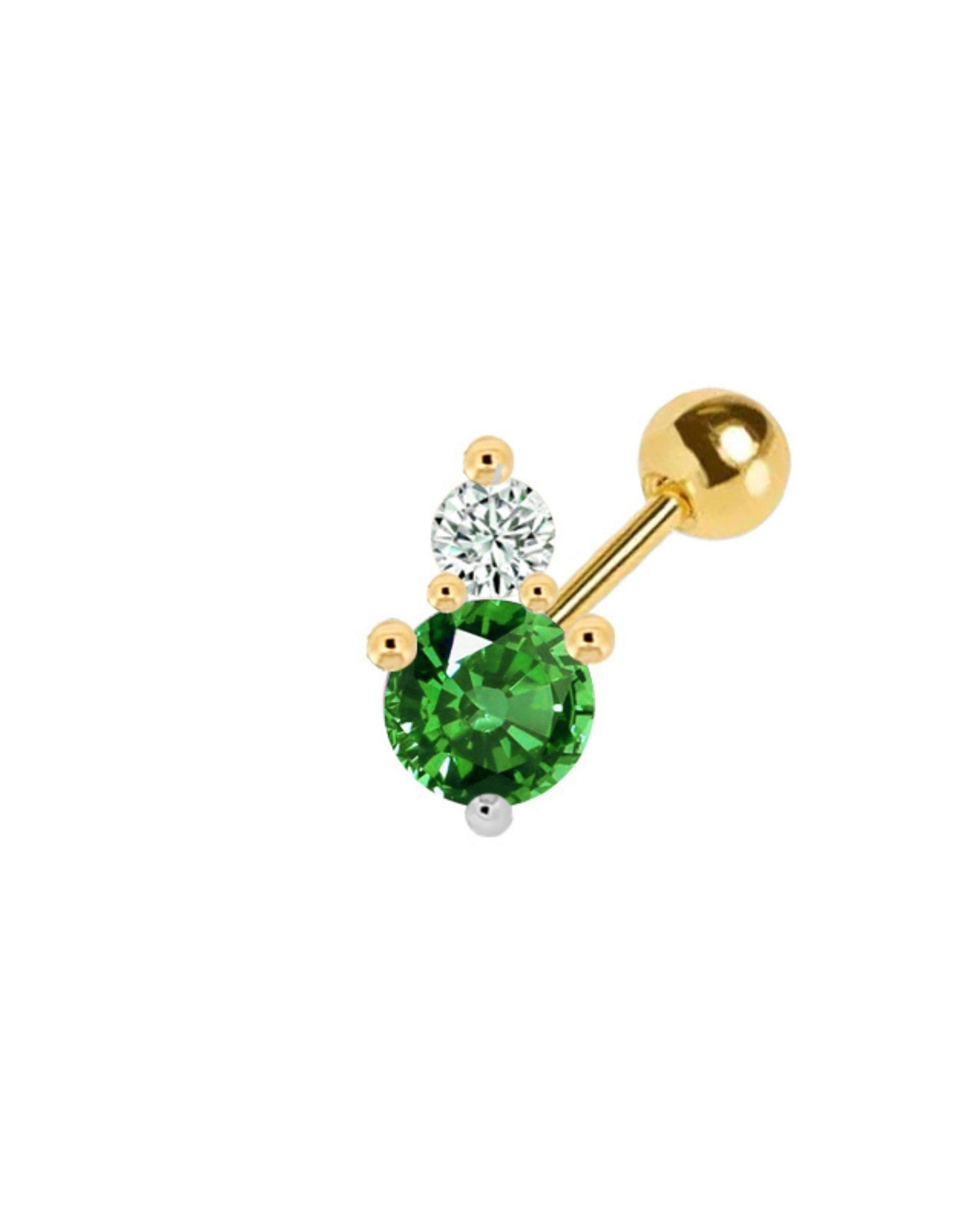 【Effortless Chic】Sonia Tsavorite Diamod Piercing