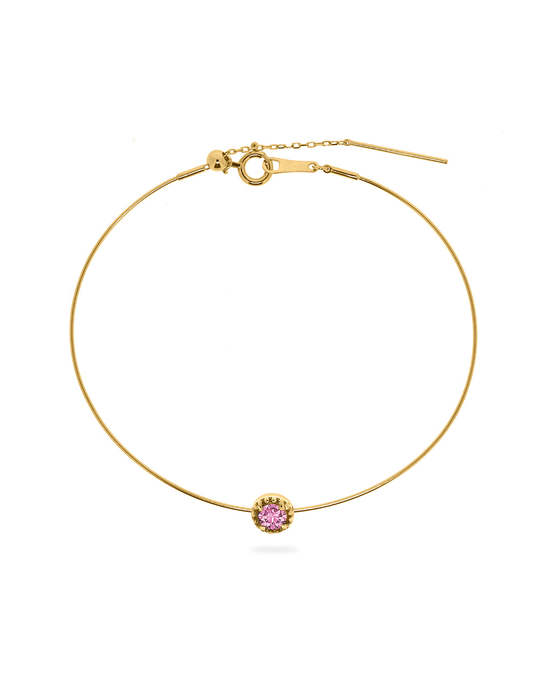 【Efforless Chic】Pink Sapphire Diamond Bracelet