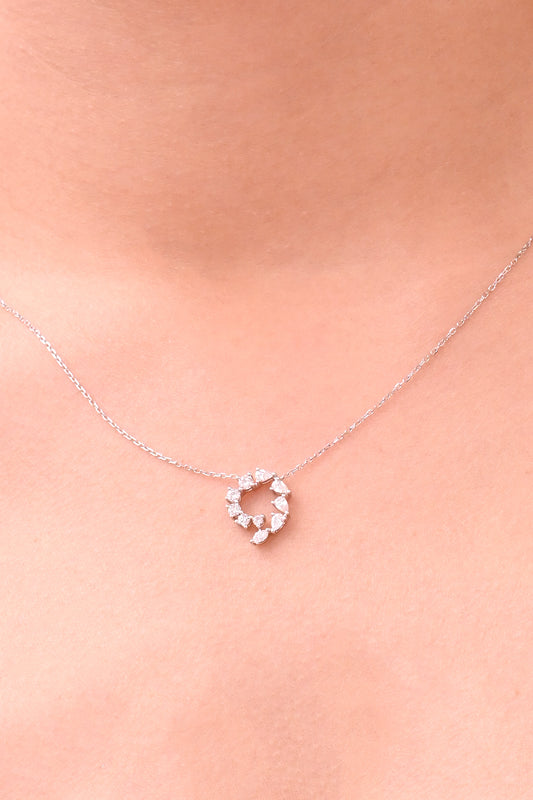 Bernice Dia Cluster Necklace