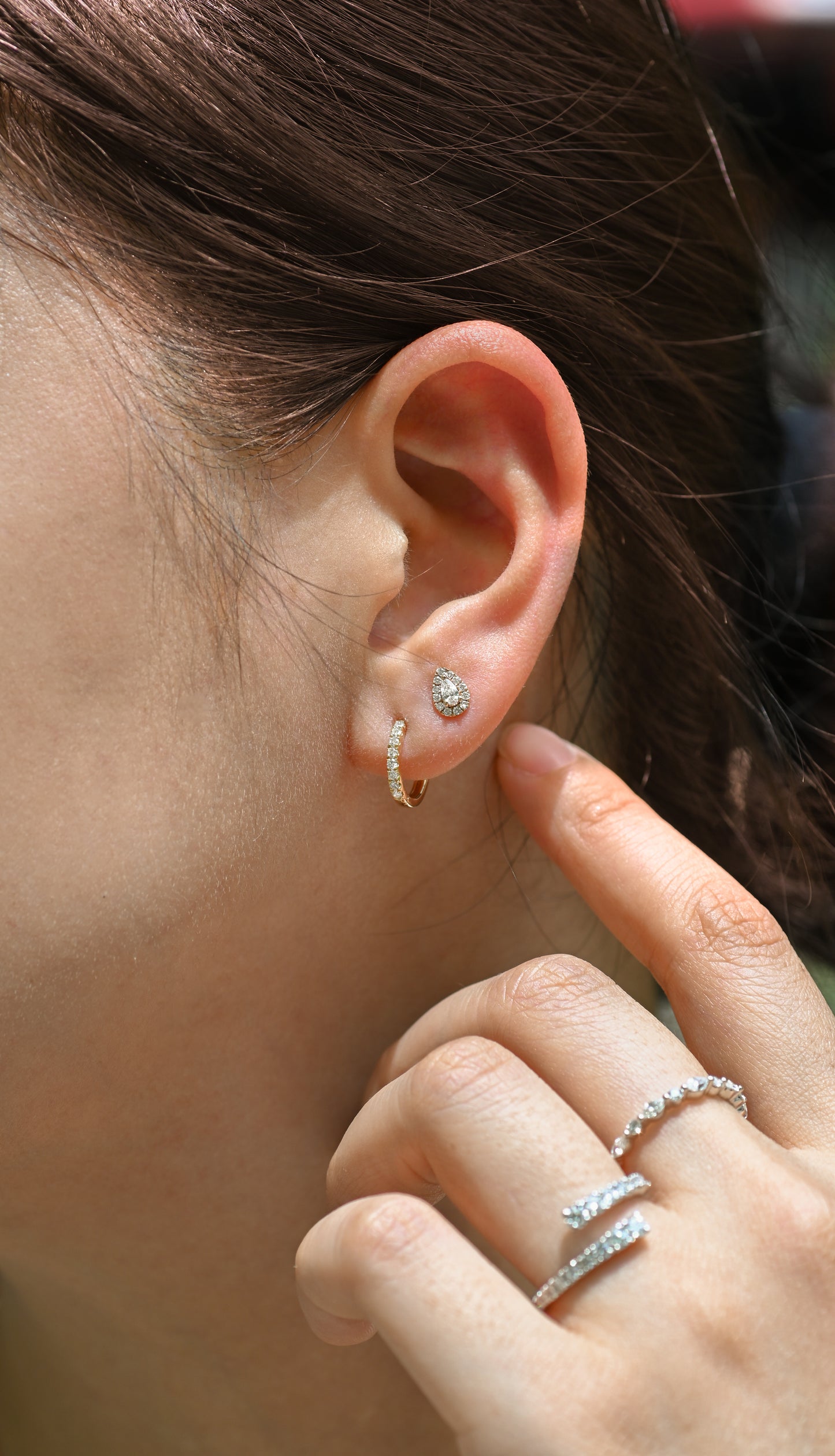 Ida Pear Diamond Earring