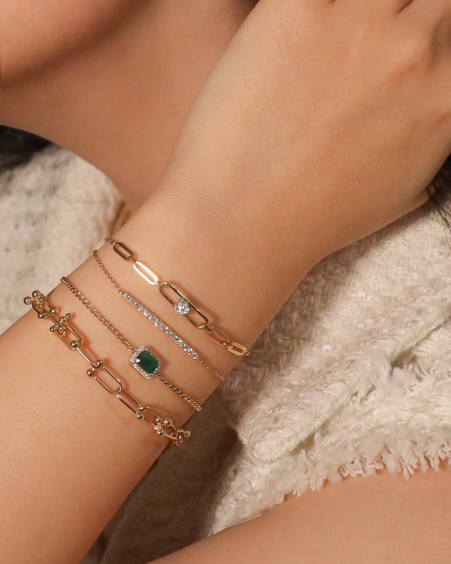 Bar Line Diamond Bracelet