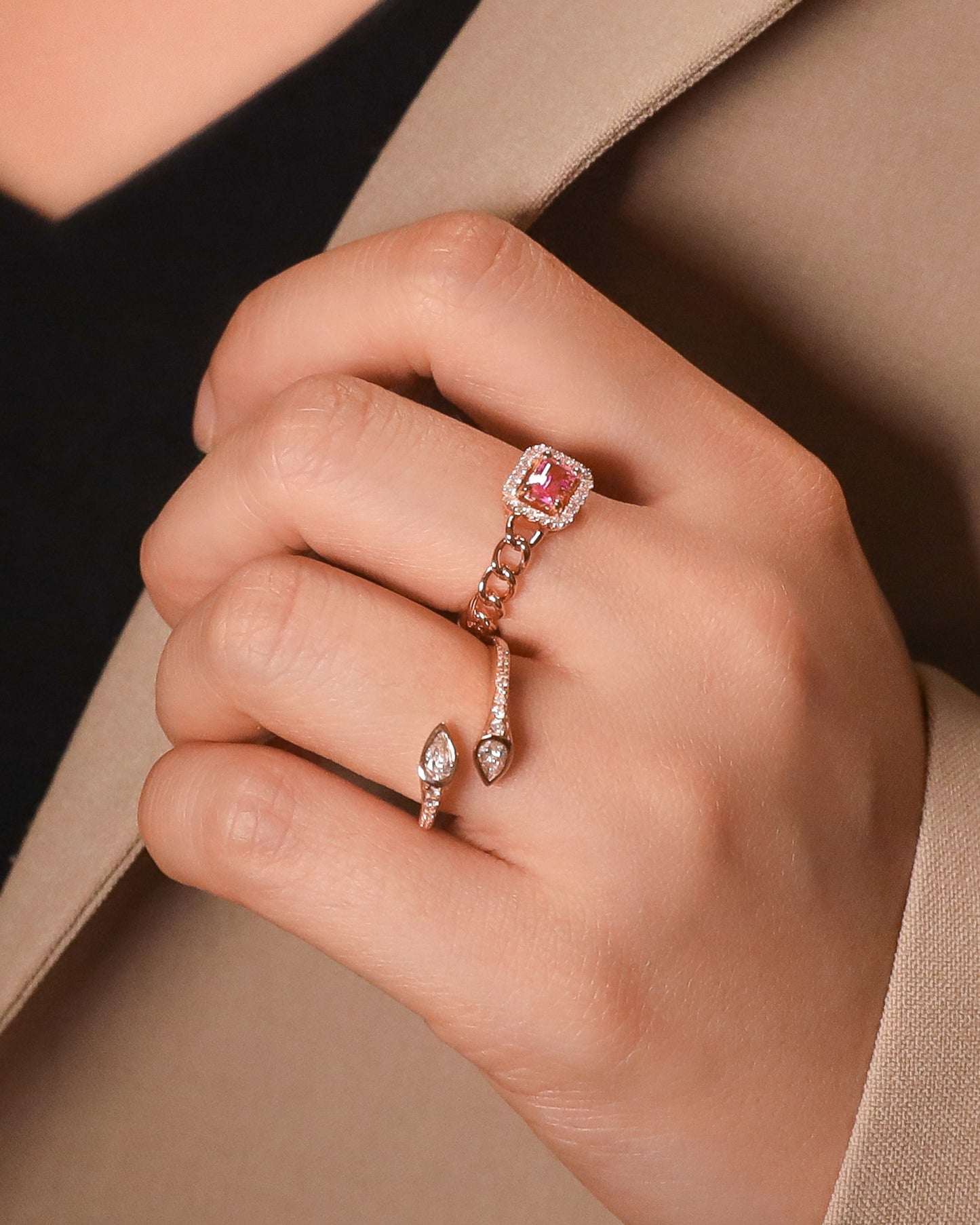 Iva Pear Diamond Ring