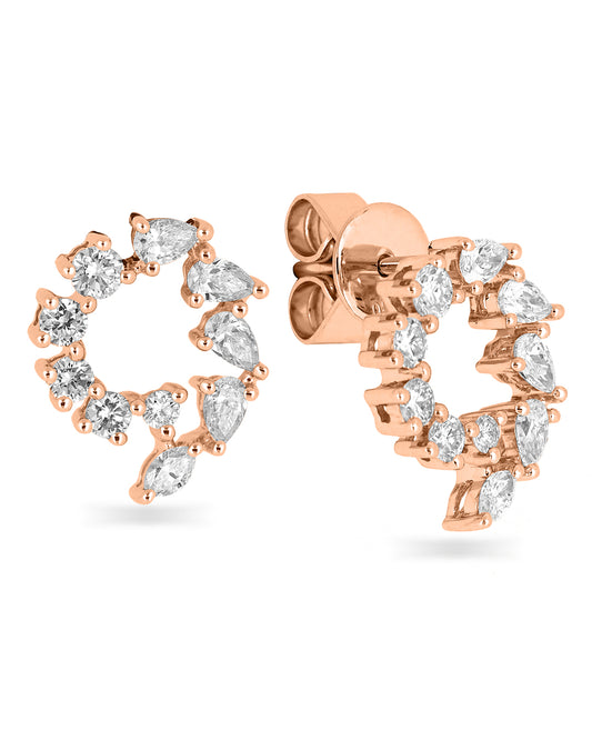 Bernice Diamond Cluster Earrings