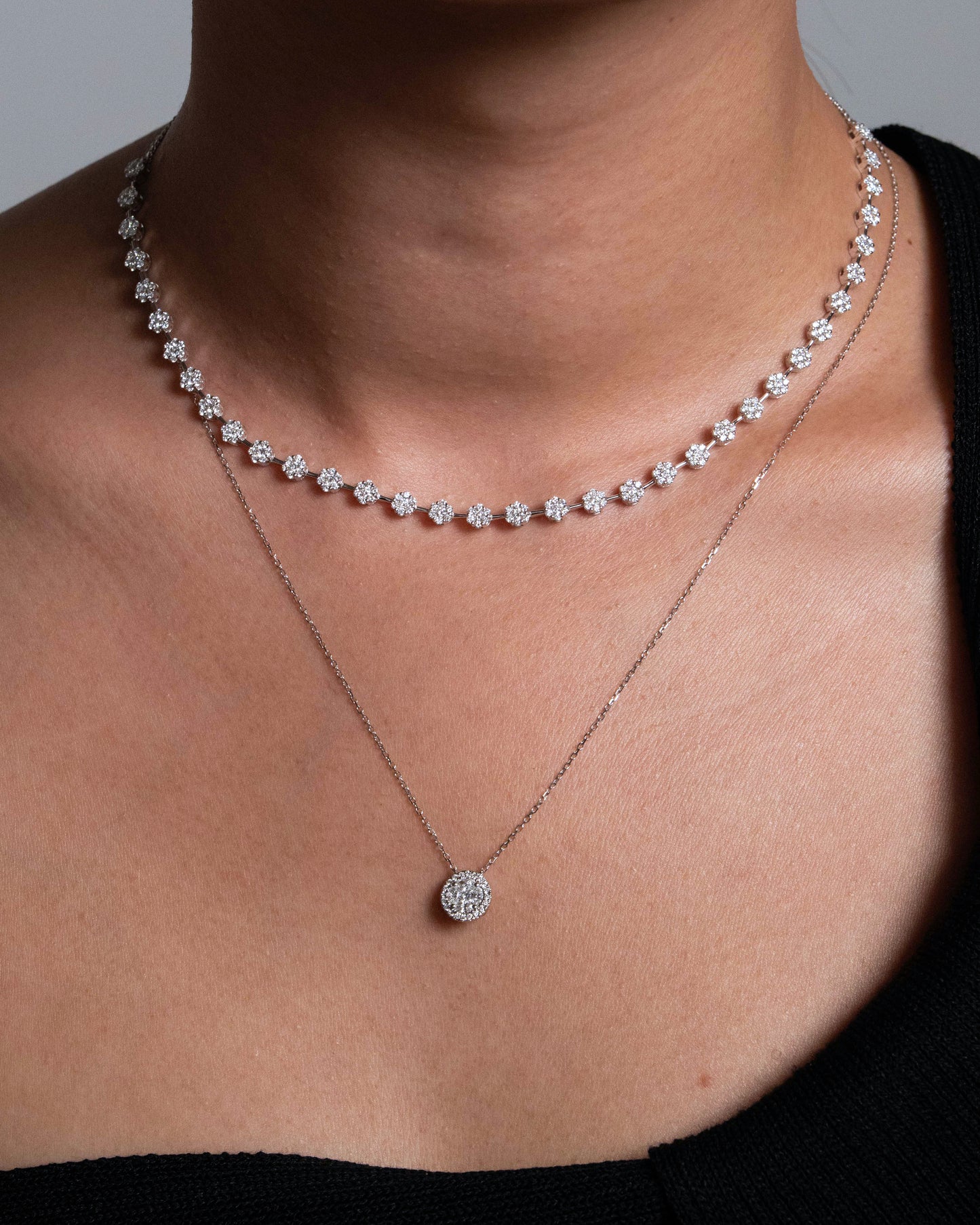 Atalanta Dia & Pc & Mq Necklace