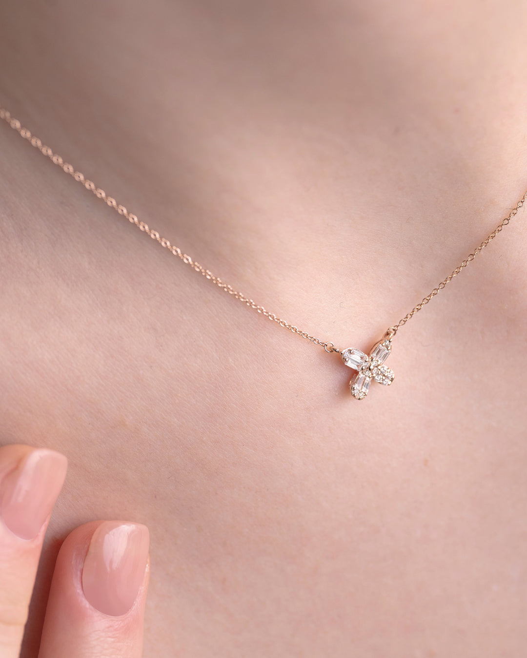 Sue Cross Diamond Necklace