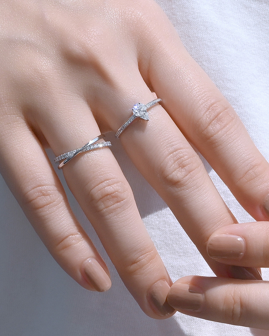 Ema Cluster Pear Diamond Ring