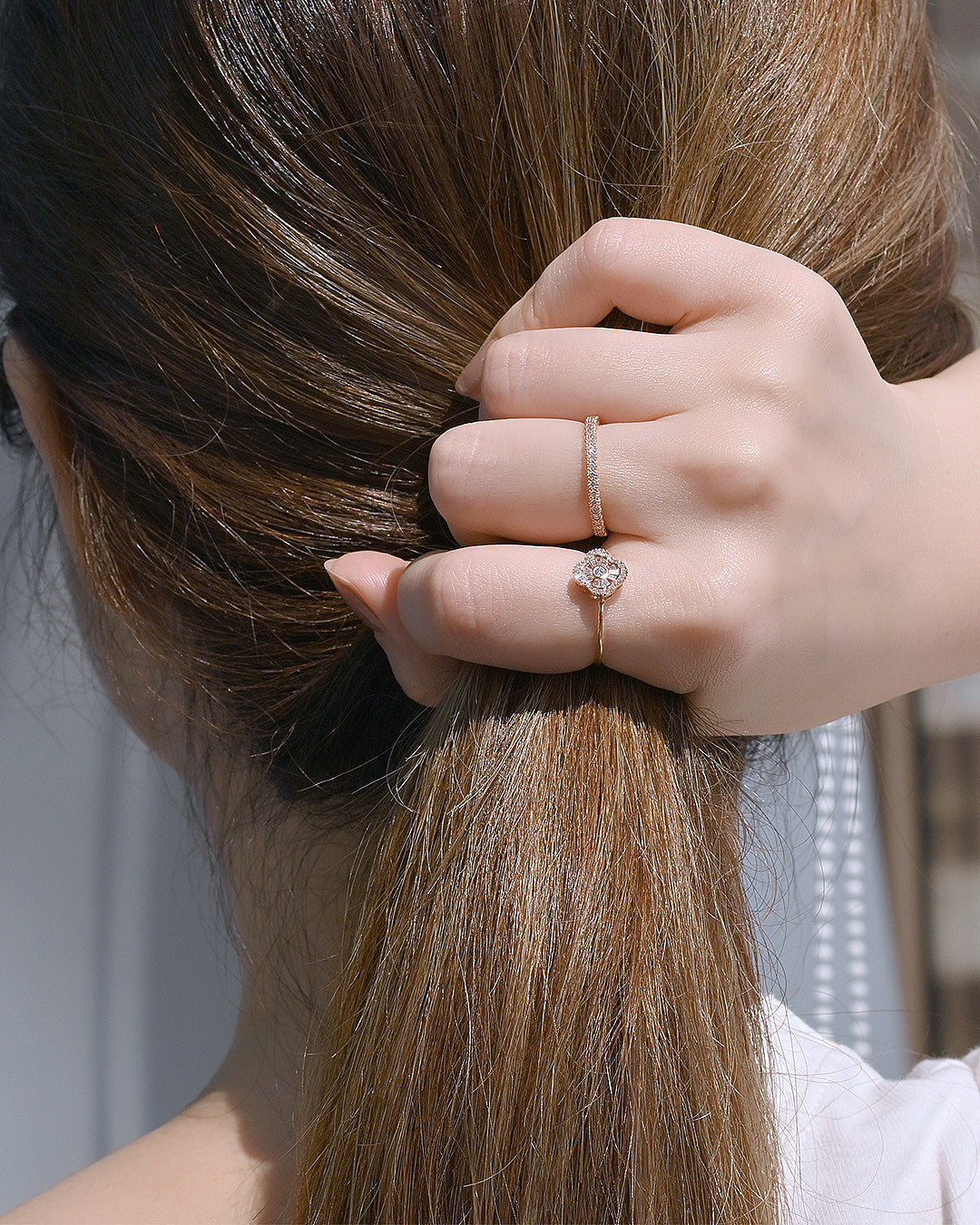 Bev Clover Cluster Diamond Ring