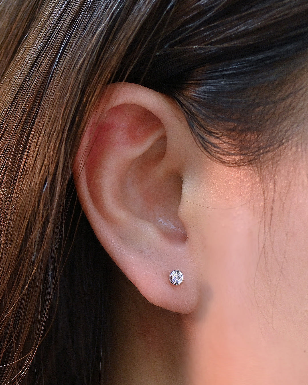 Osa Bezel Diamond Earring