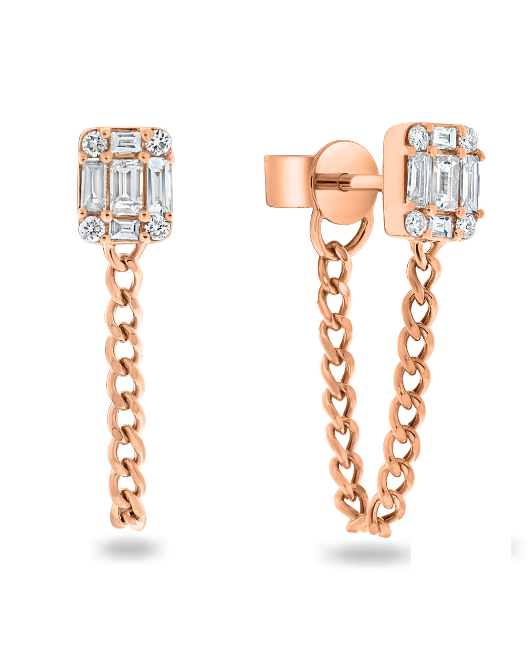 Ora Cuban Chain Diamond Earring