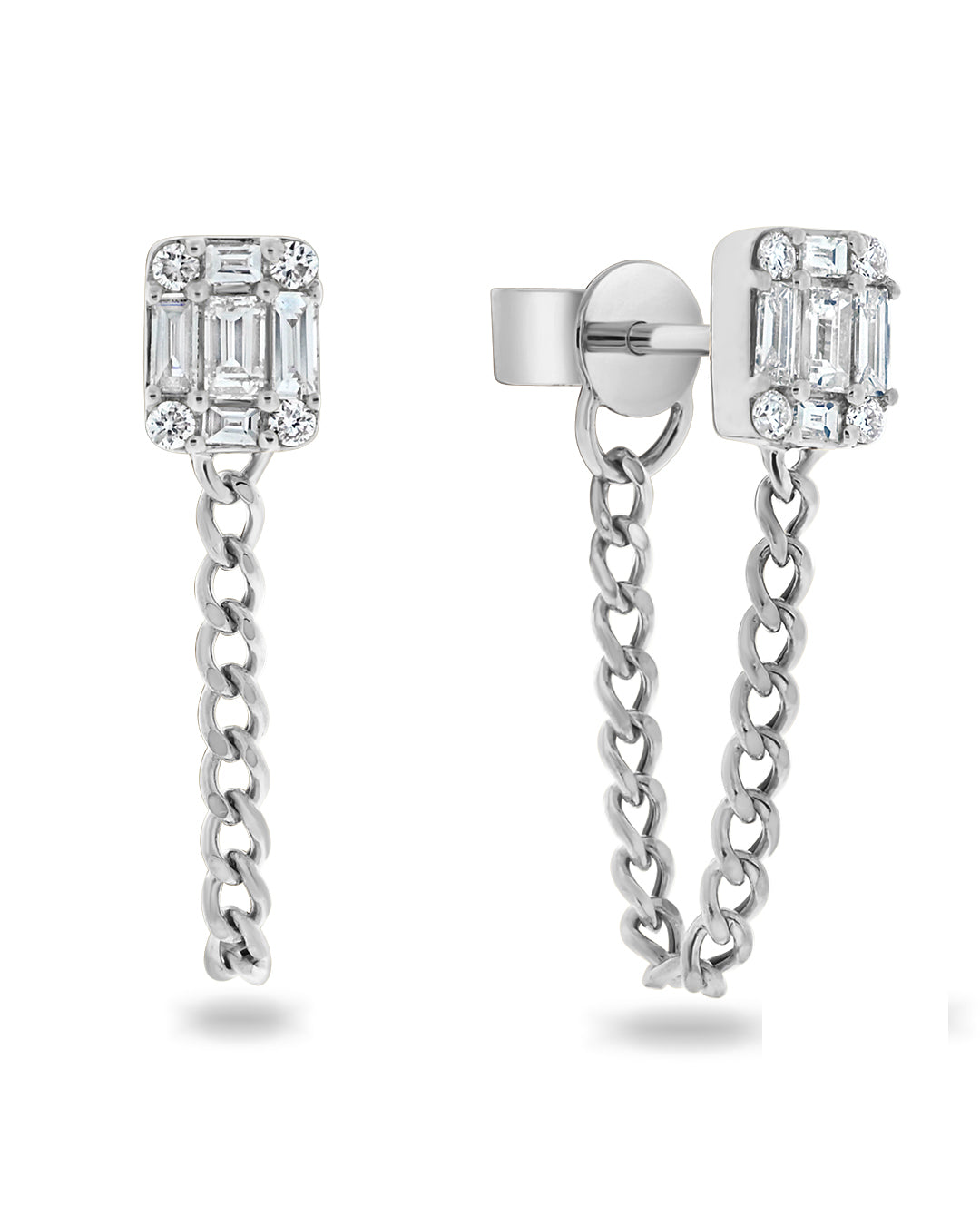 Ora Cuban Chain Diamond Earring
