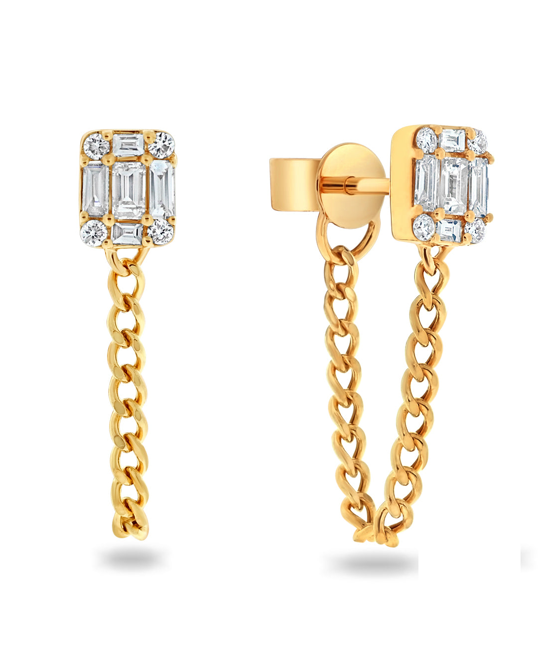 Ora Cuban Chain Diamond Earring