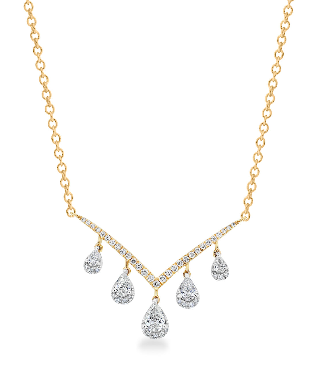 Wyn Pear Drop Diamond Necklace