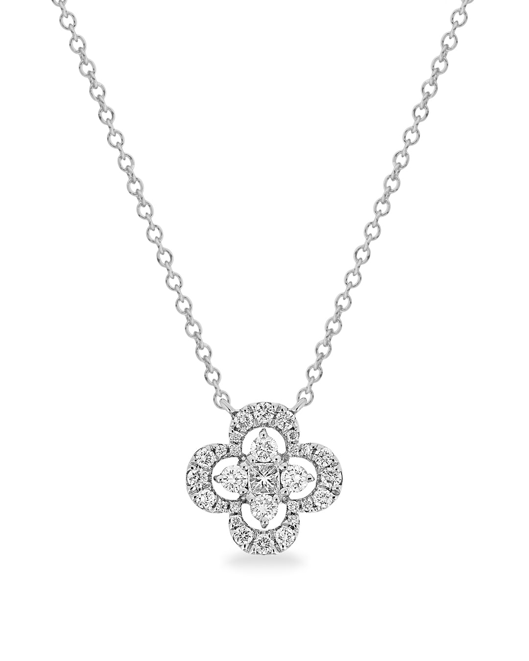 Ela Clover Diamond Necklace