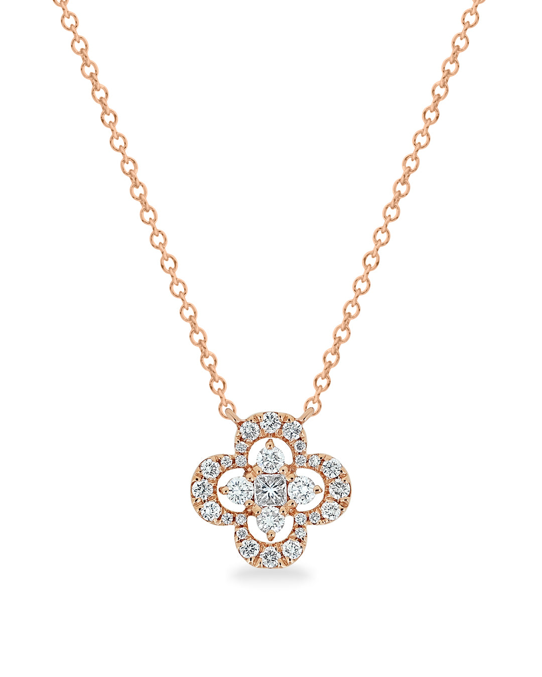 Ela Clover Diamond Necklace