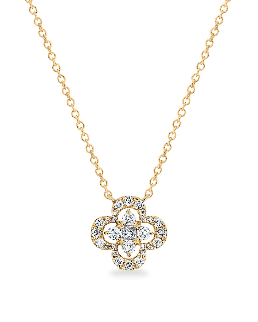 Ela Clover Diamond Necklace