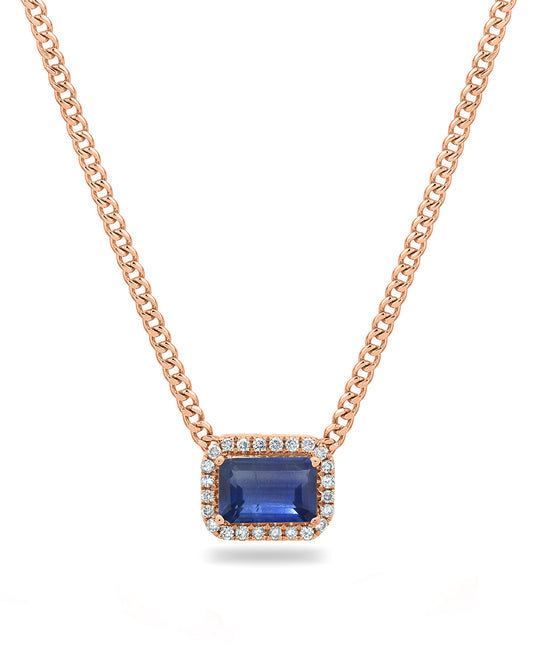 Xia Precious Gems Cuban Chain Necklace