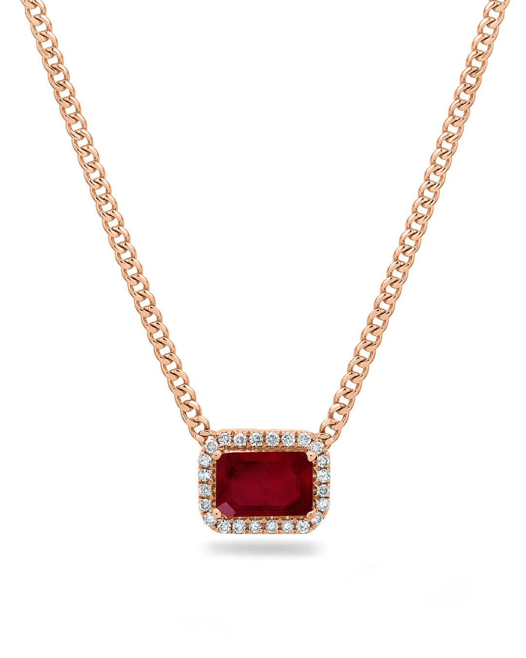Xia Precious Gems Cuban Chain Necklace