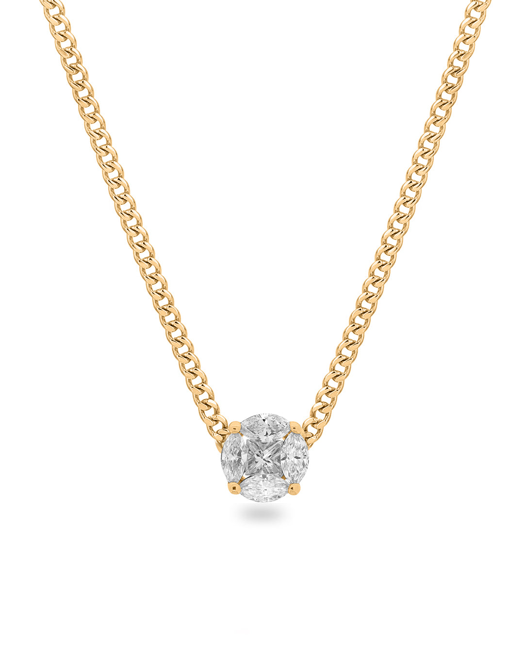 Nia Cuban Chain Diamond Necklace