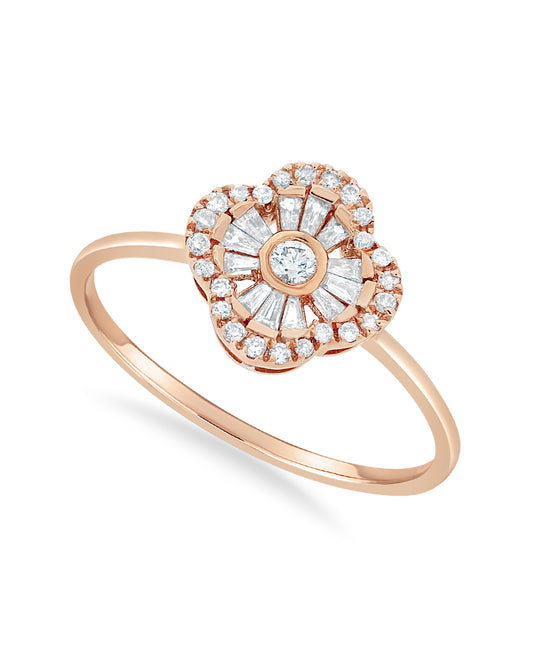 Bev Clover Cluster Diamond Ring