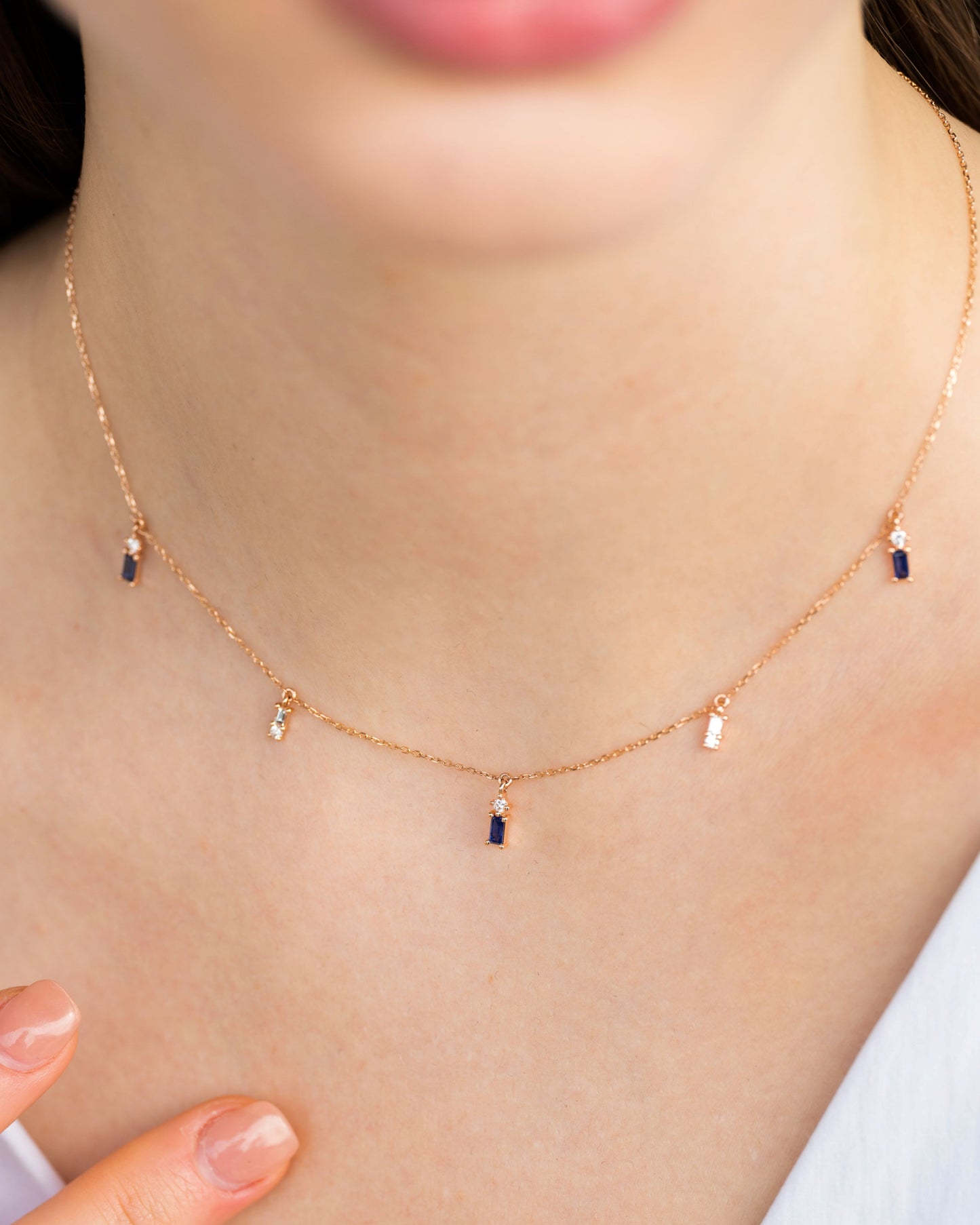 Gin Sapphire Choker Necklace