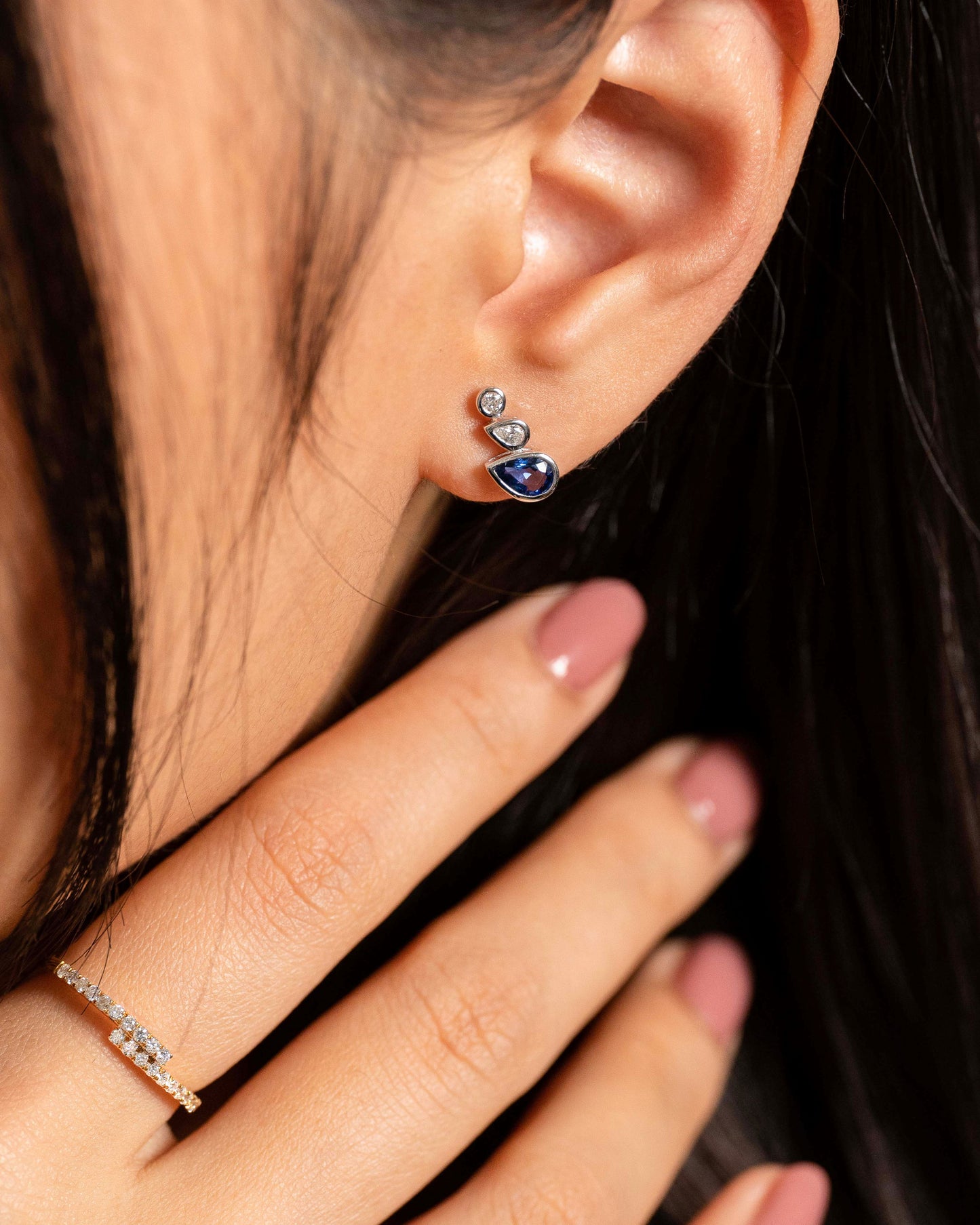 Luz Pear Precious Earring