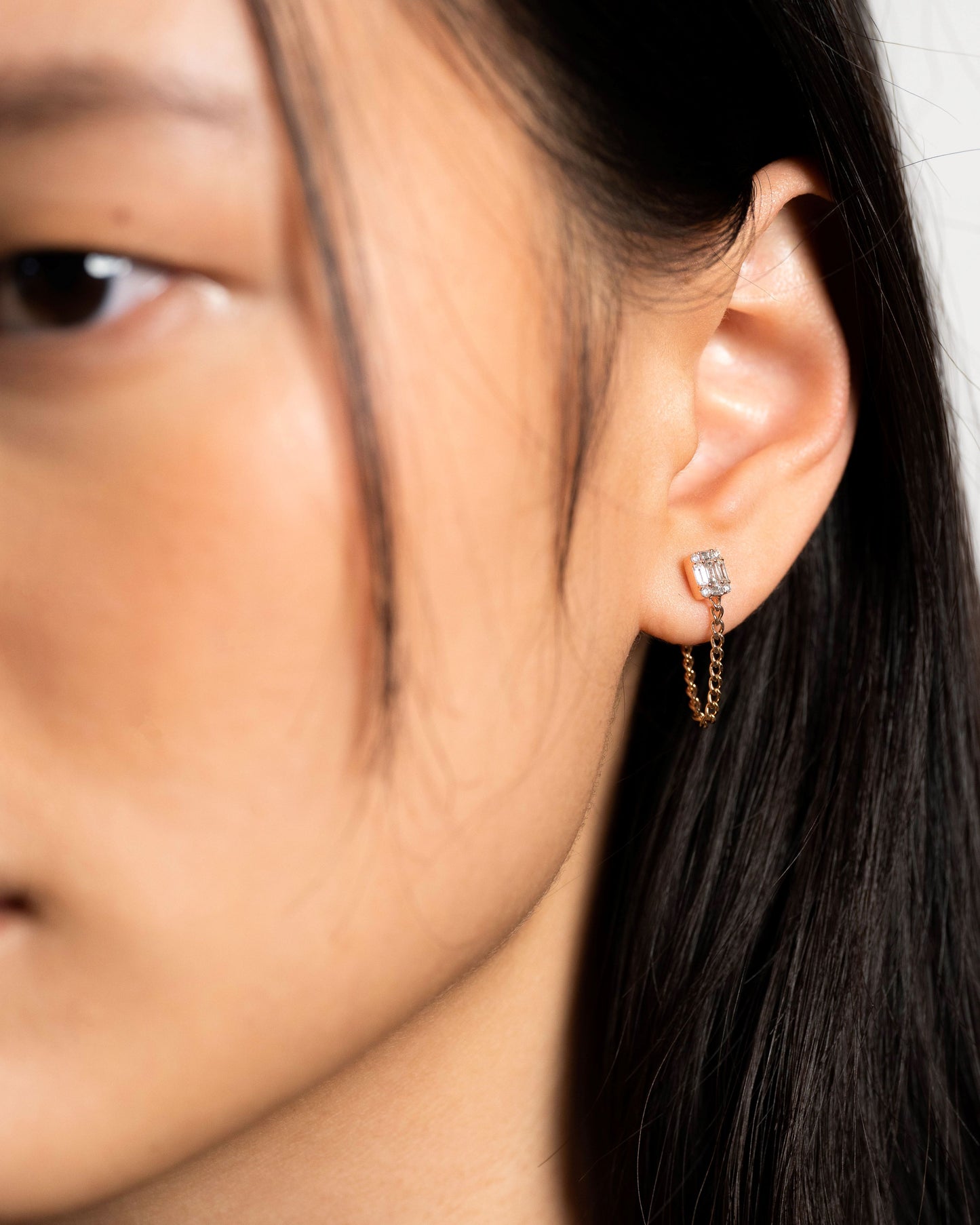 Ora Cuban Chain Diamond Earring