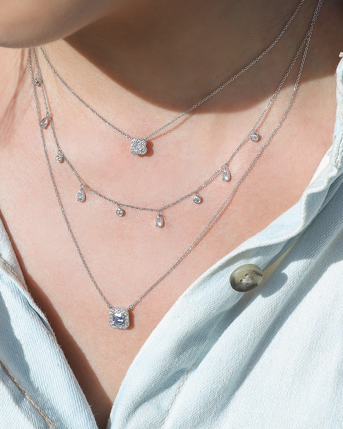 Noe Diamond Charm Necklace