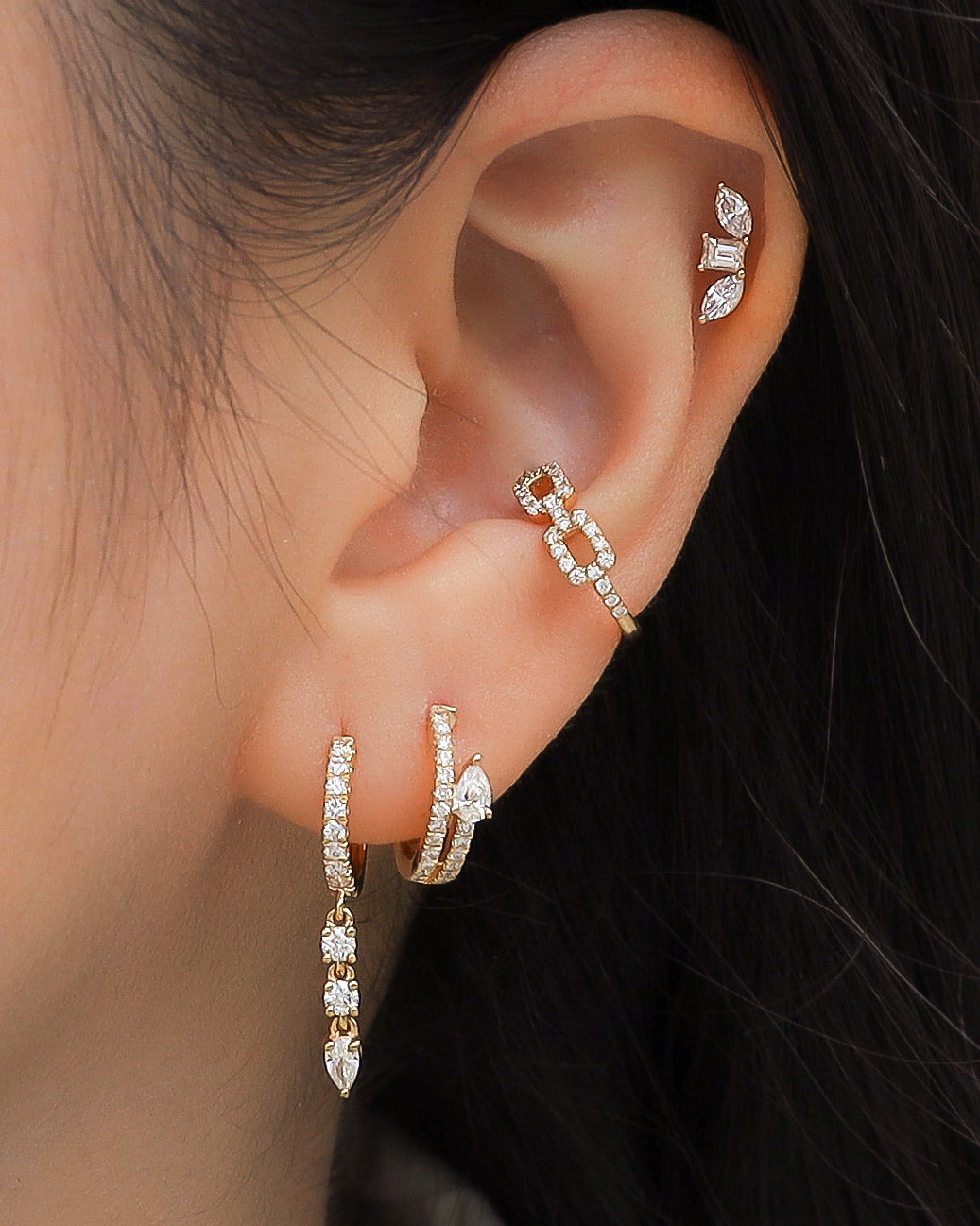 Diamond Huggie Earring