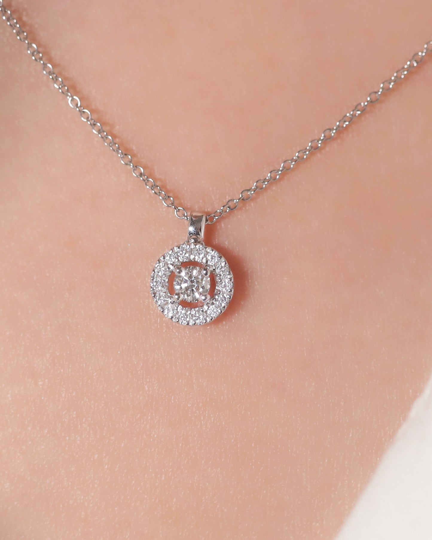 Mya Round Diamond Necklace