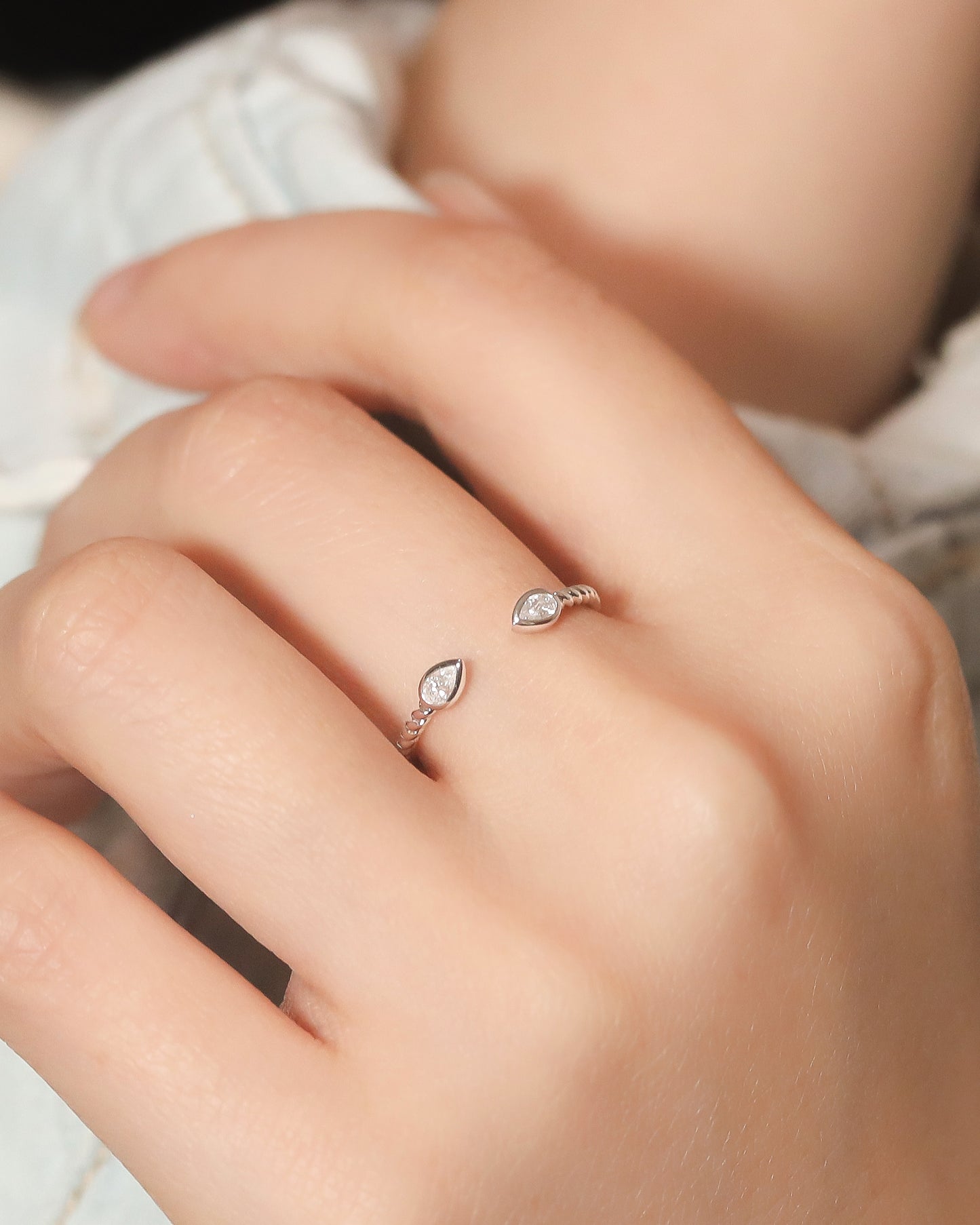 Ola Pear Diamond Ring