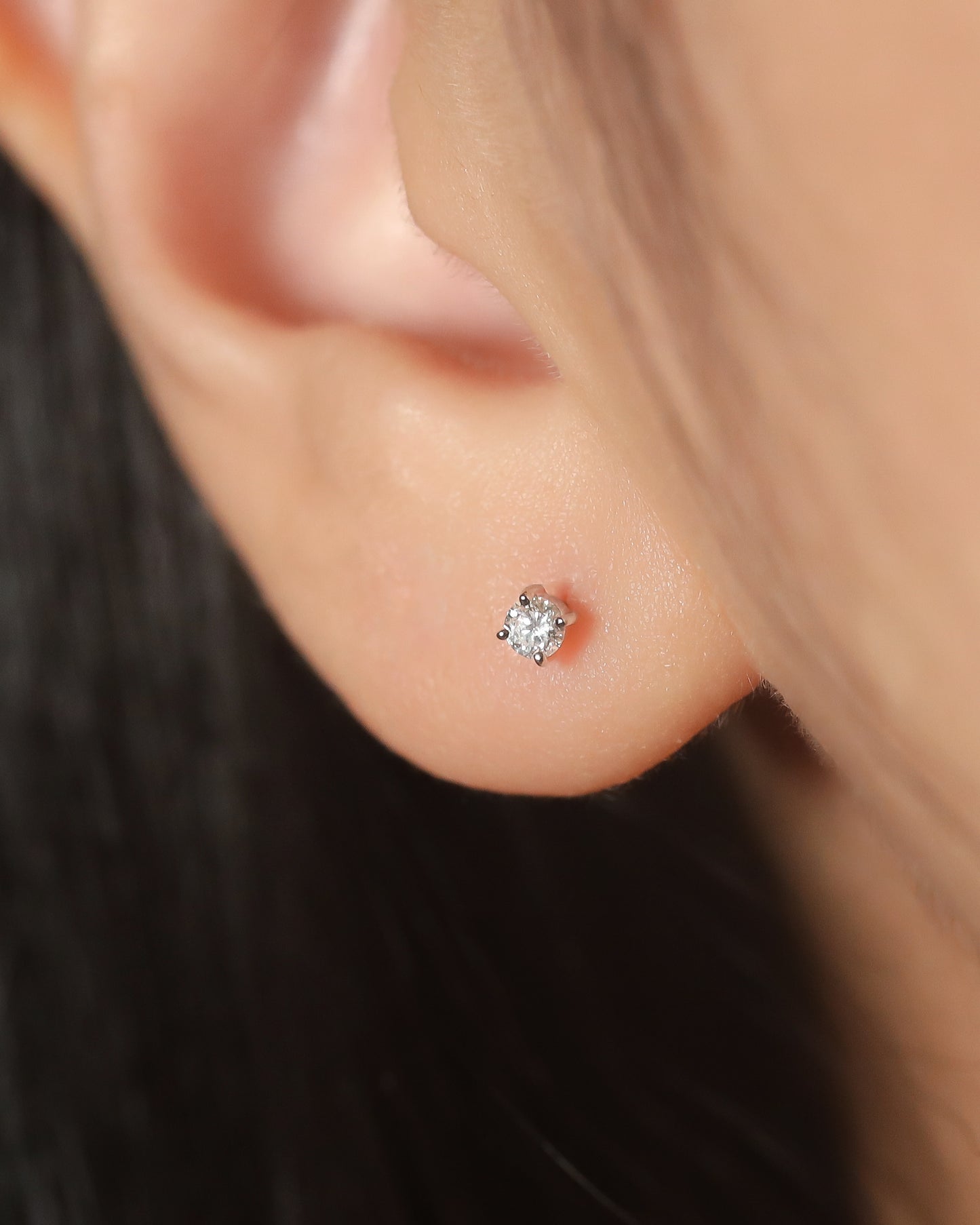 【Effortless Chic】Solitaire Diamod Piercing
