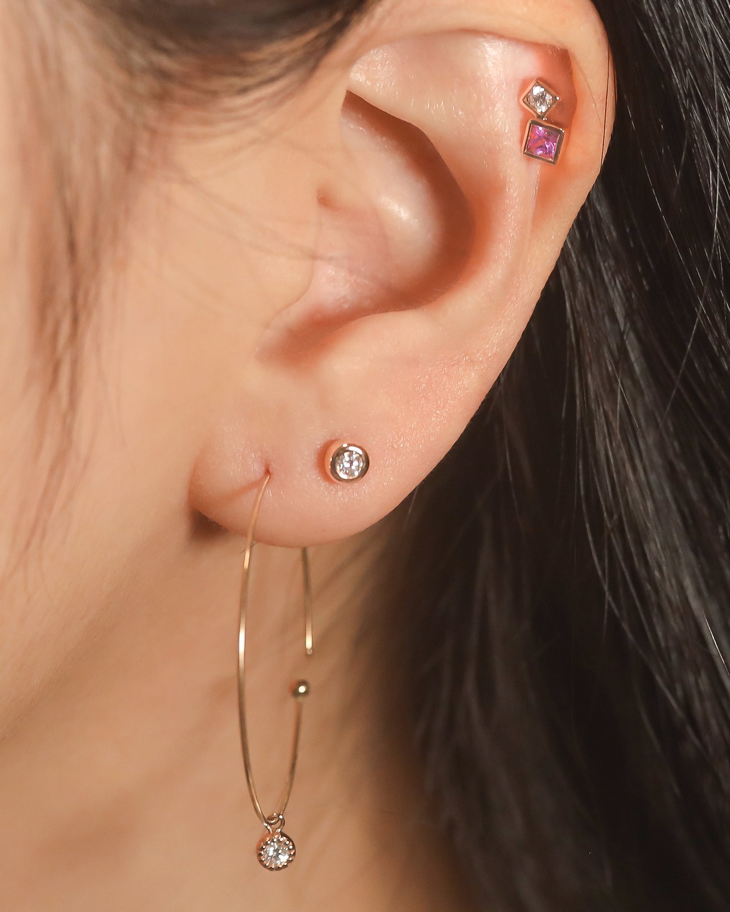 【Efforless Chic】18K Coils Diamond Earring