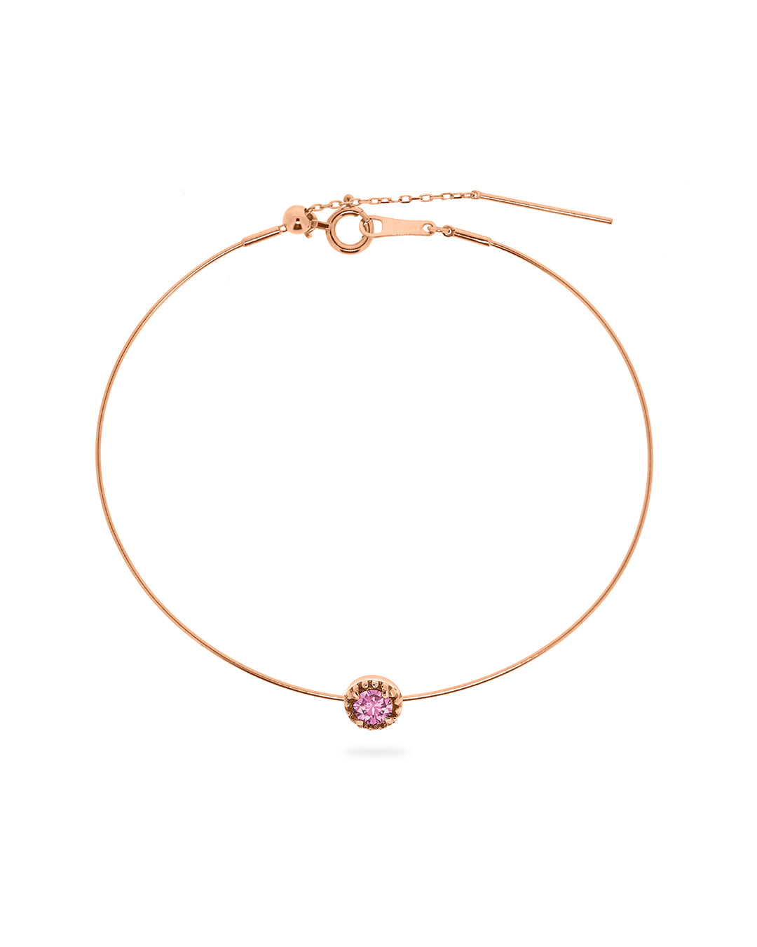 【Effortless Chic】Pink Sapphire Diamond Bracelet