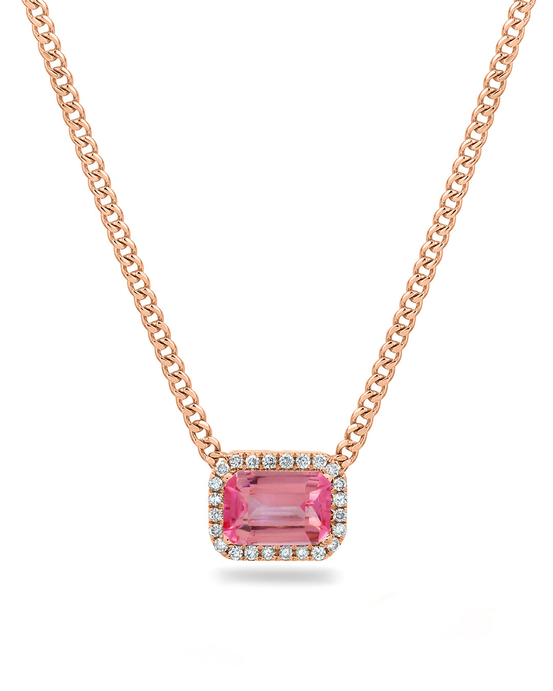 Xia Precious Gems Cuban Chain Necklace