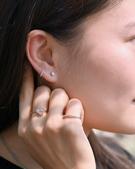 Osa Bezel Diamond Earring
