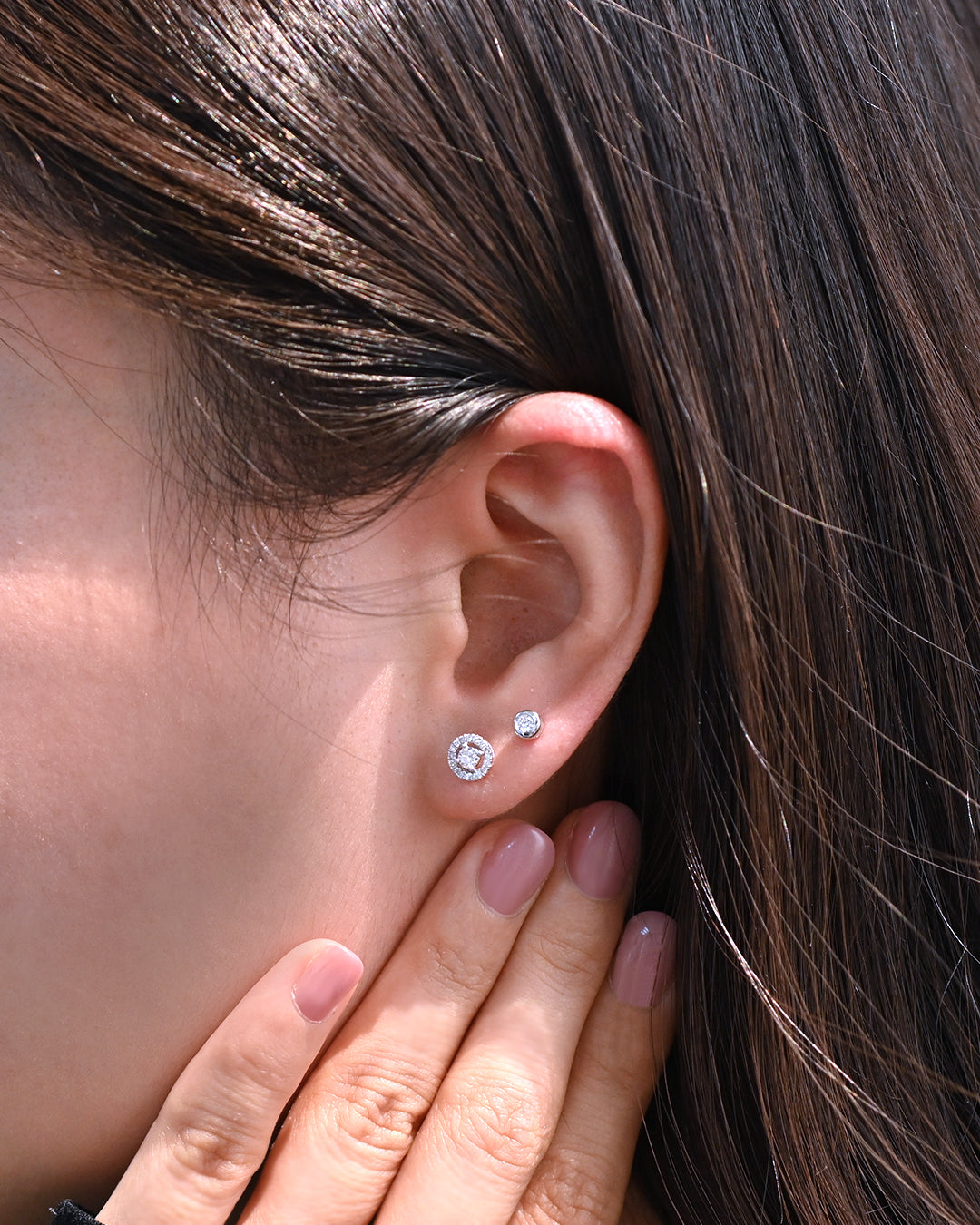 Osa Bezel Diamond Earring