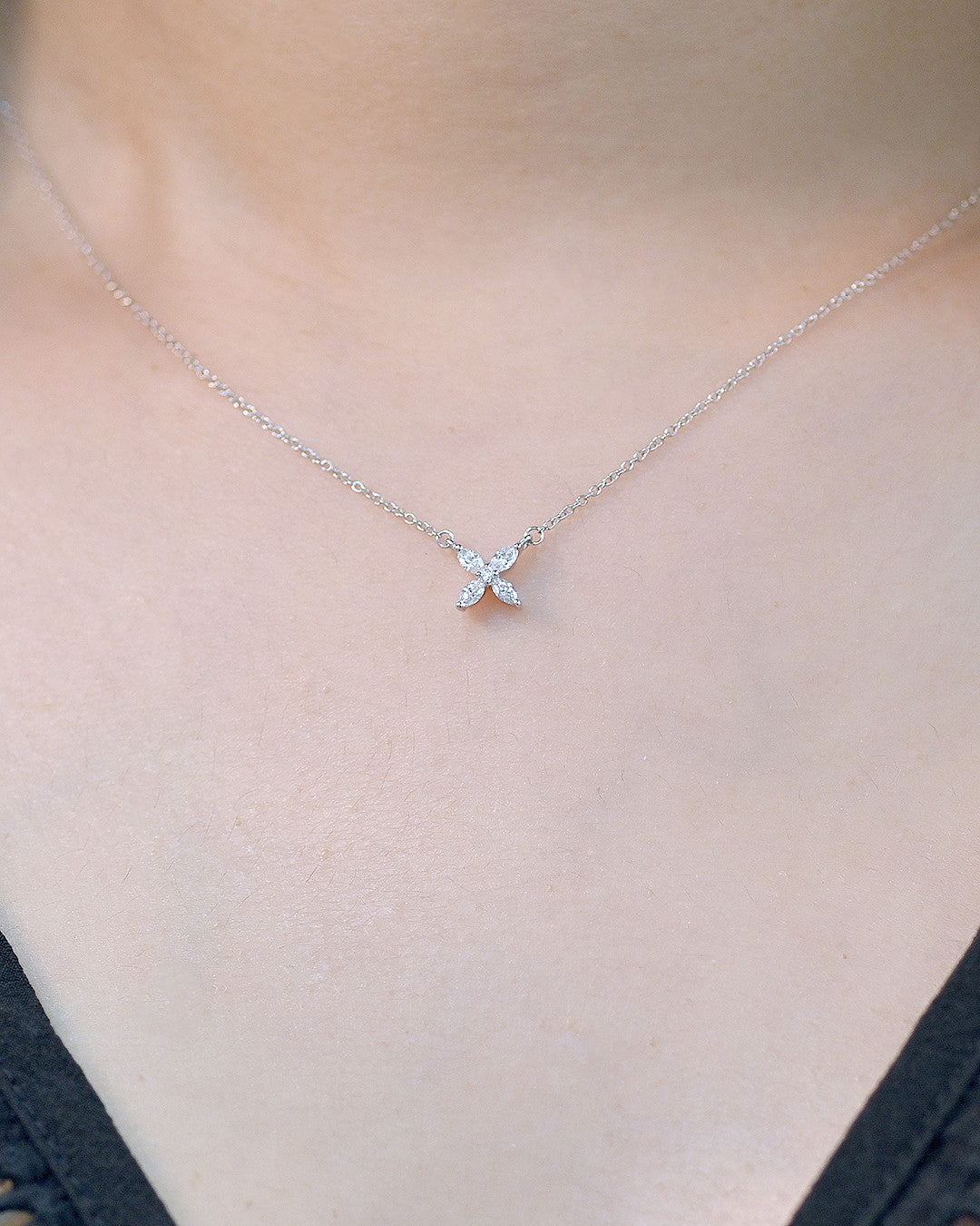 Eve Flower Diamond Necklace