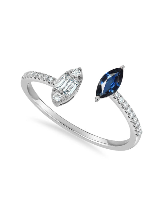 Liz Marquise Sapphire Diamond Ring